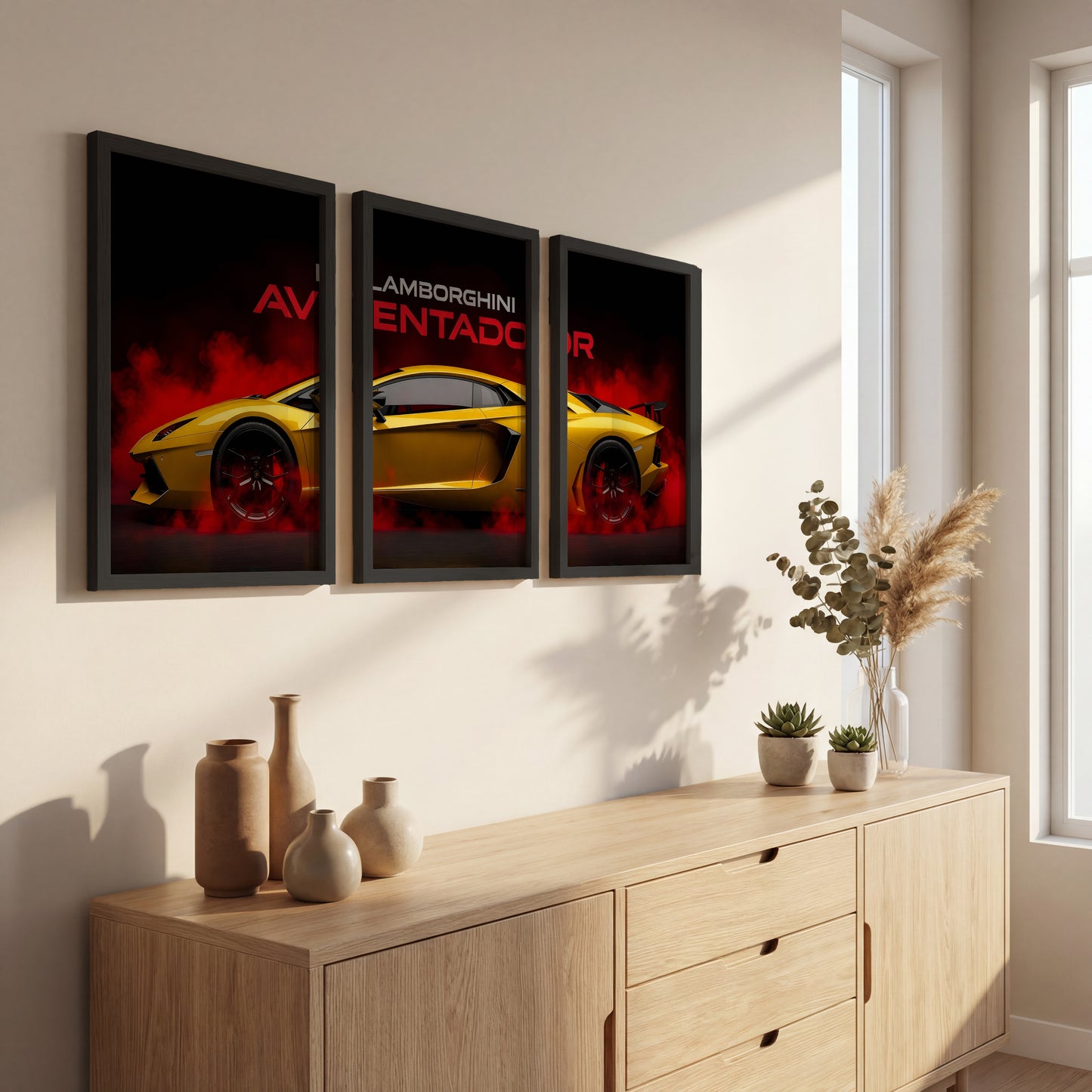 Aventador Blaze Wall Frame Set of 3