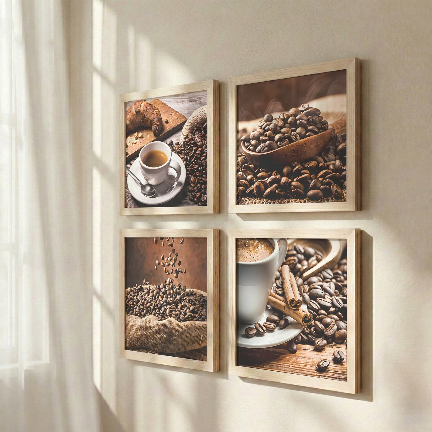Rustic Coffee Wall Art Set of 4