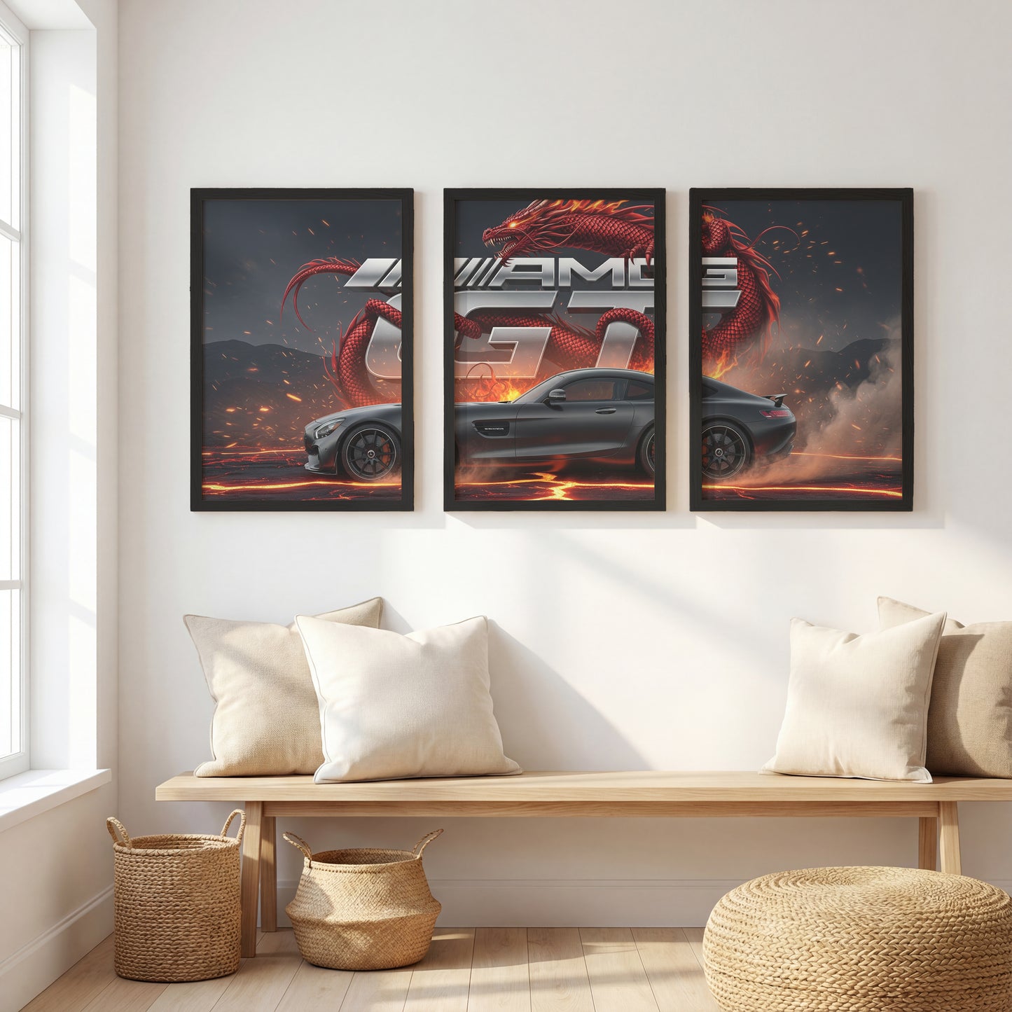 AMG GT Dragon Wall Frame Set of 3