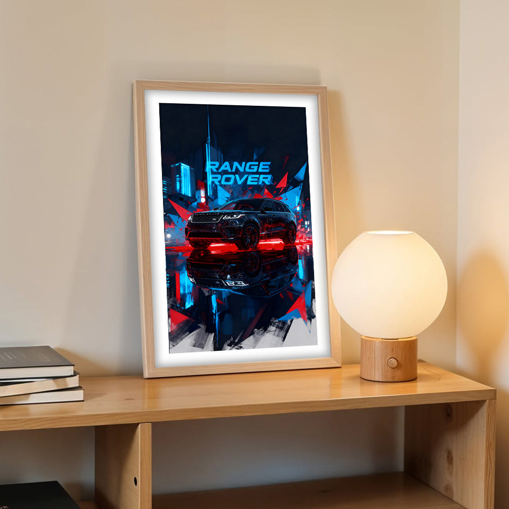 Range Rover Neon Night Wall Frame