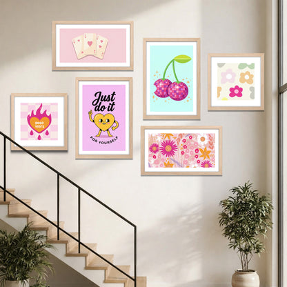 Cherry Pop Wall Set of 6