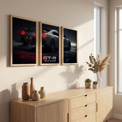 GT-R Unleash The Legend Wall Art Set of 3
