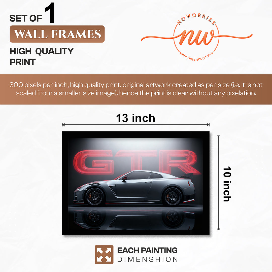 Nissan GT-R Neon Legacy Wall Frame