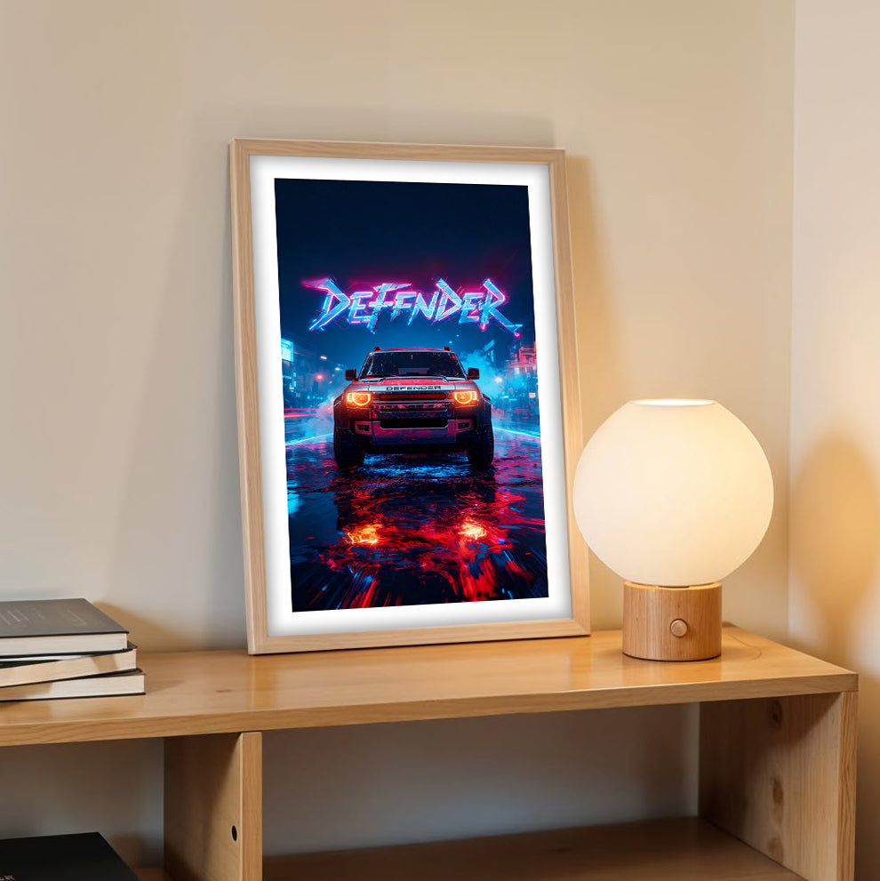 Neon Defender Wall Frame