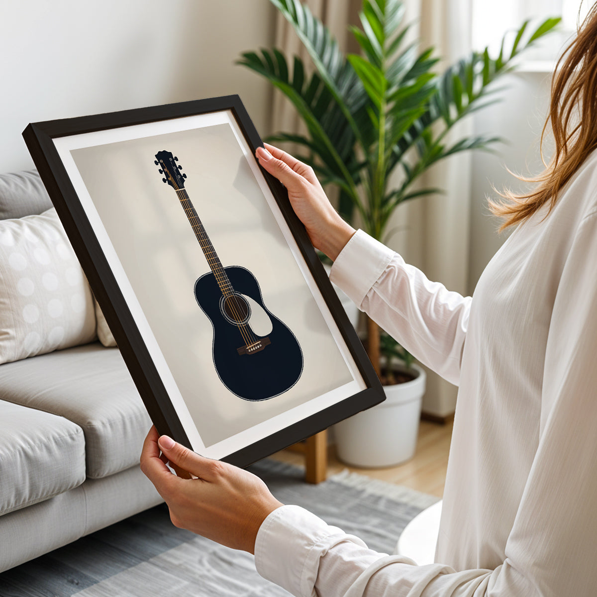 Minimalist Guitar Art Poster