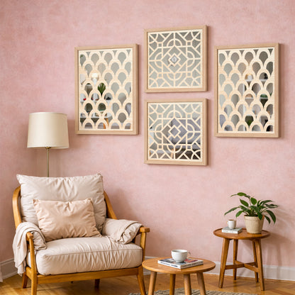 Scallop Arch Mirror Set Set of 4