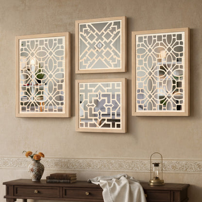 Ornate Mirror Art Set of 4