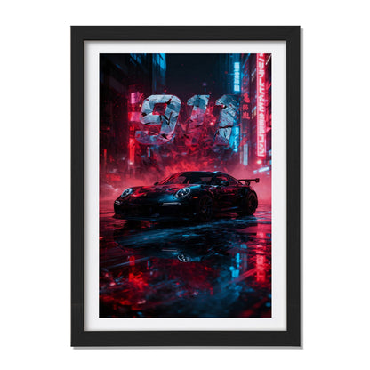 911 Neon Wall Frame