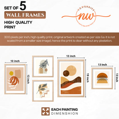 Modern Desert Wall Decor Set of 5