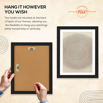 Premium Botanical Floral Artwork with Wooden Frame