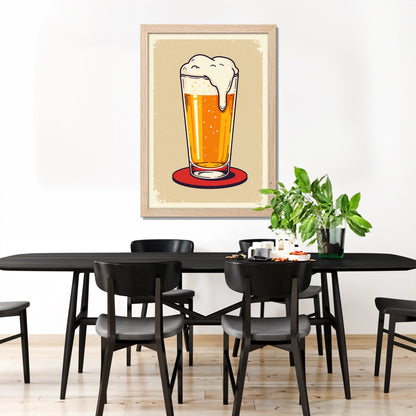 Beer Glass Illustration Frame Set of 1