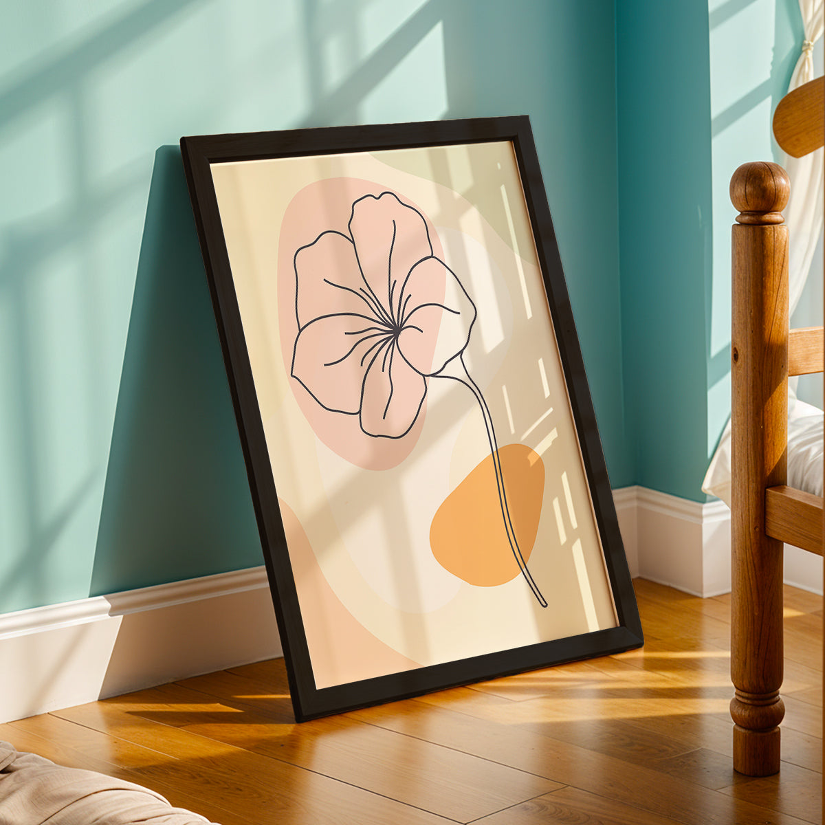 Minimalist Floral Line Art Wall Frame