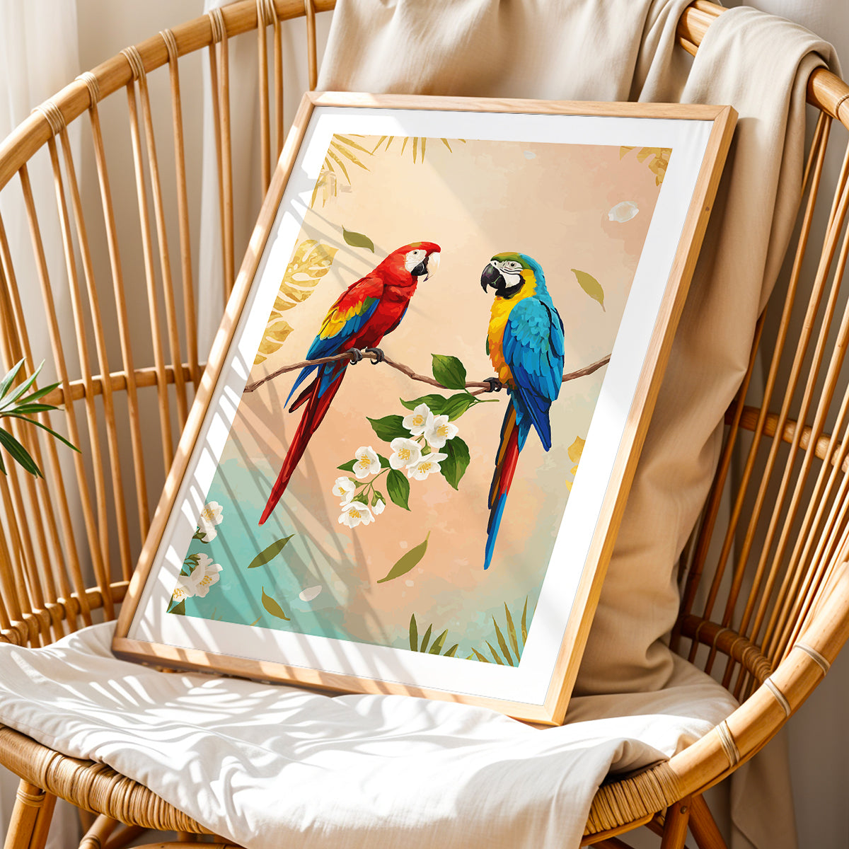 Tropical Parrot Duo Wall Frame