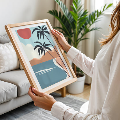 Minimalist Palm Tree Wall Art