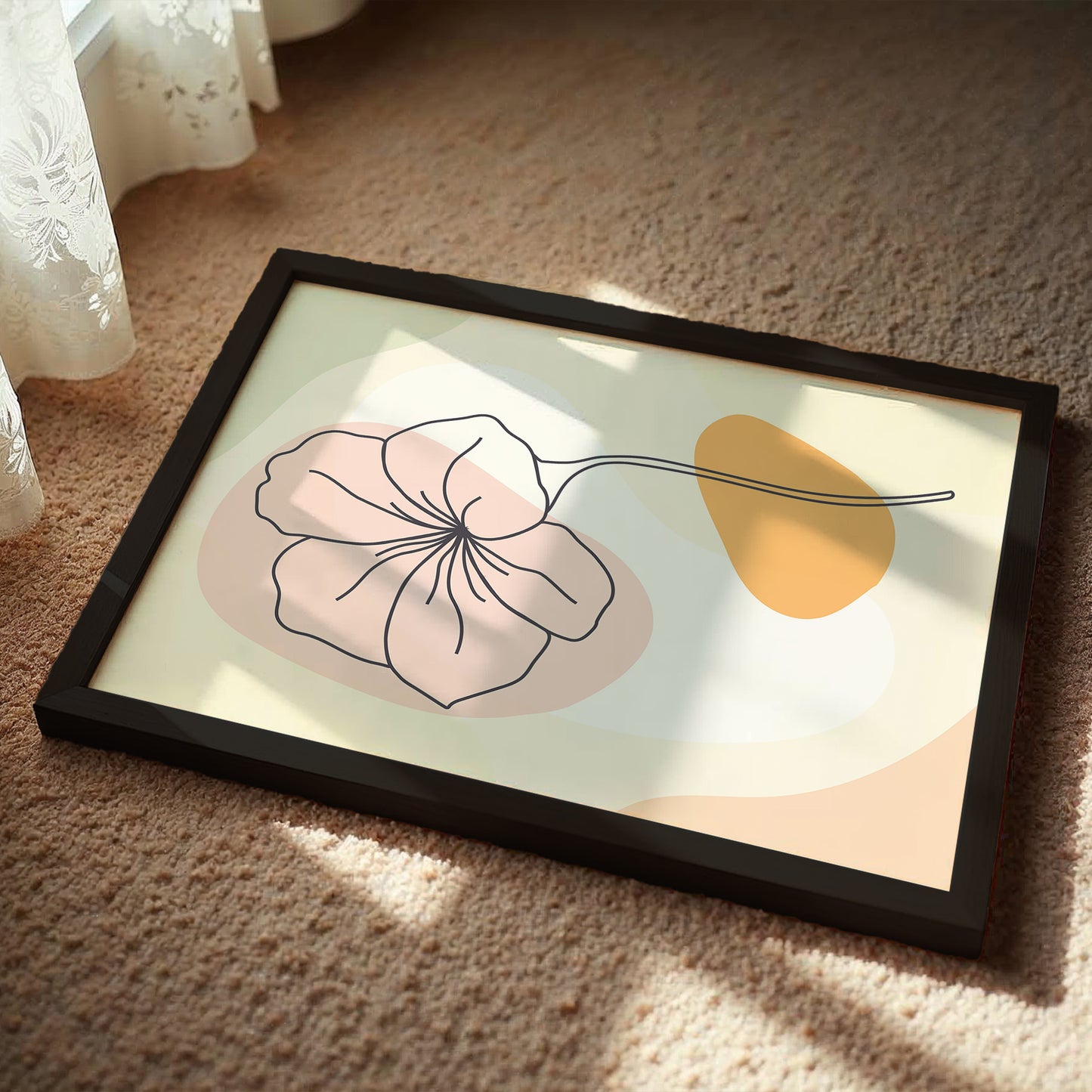 Minimalist Floral Line Art Wall Frame
