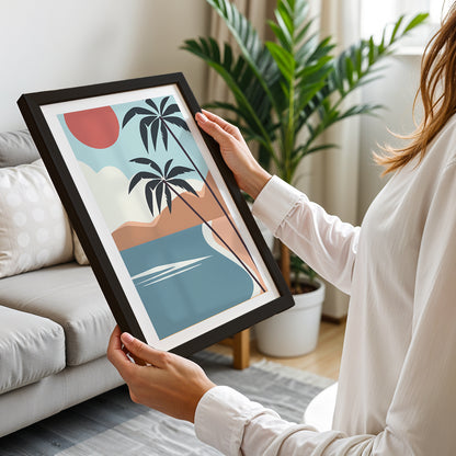 Minimalist Palm Tree Wall Art