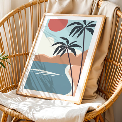 Minimalist Palm Tree Wall Art