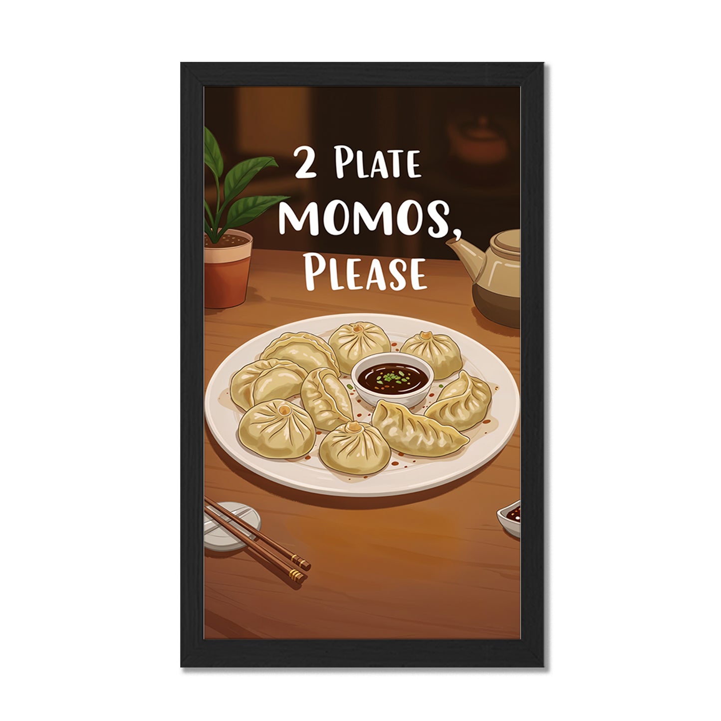Momos Plate Illustration Art