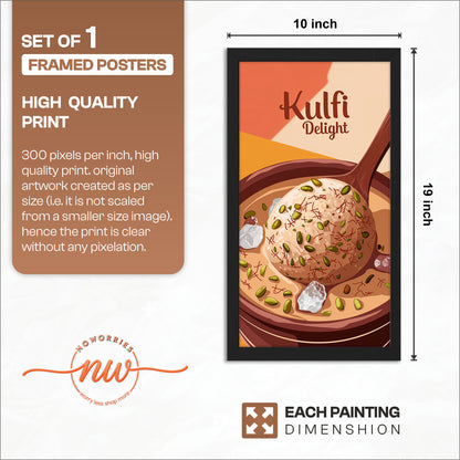 Kulfi Delight Food Art Frame Set of 1