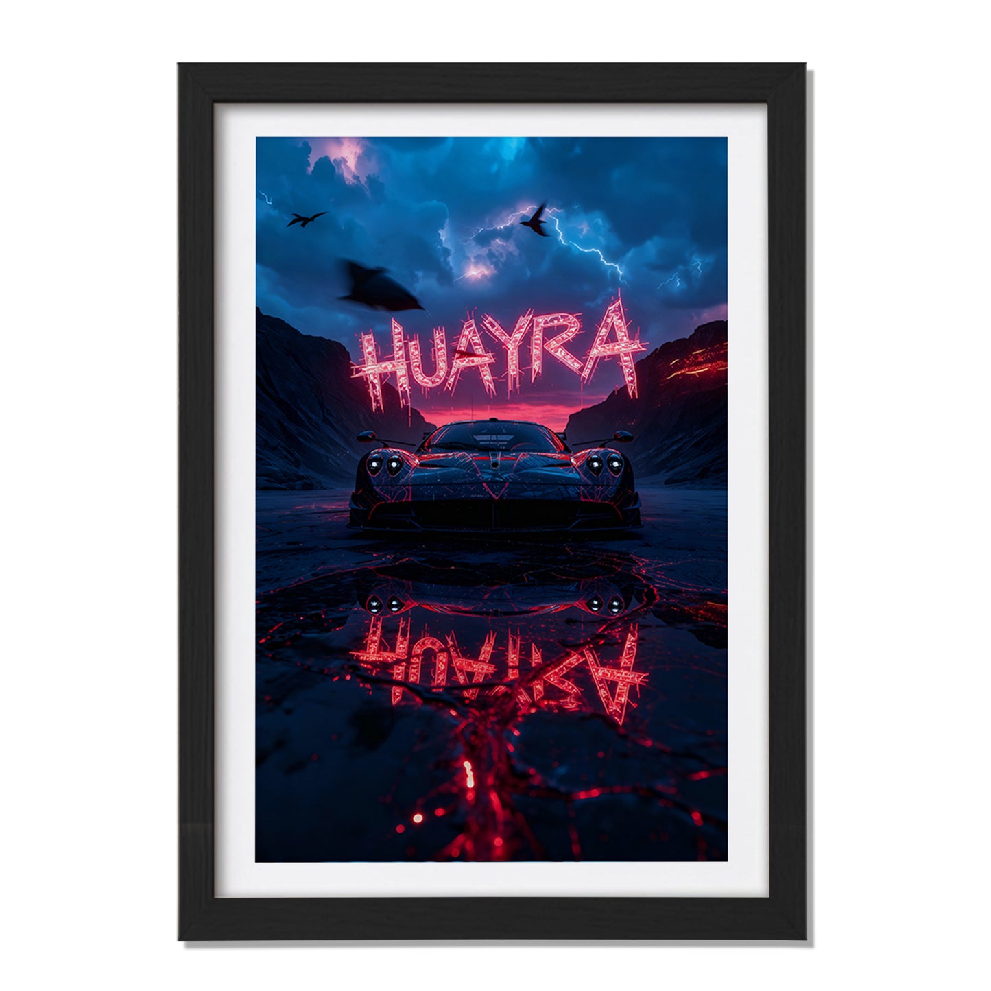 Huayra Neon Storm Wall Frame
