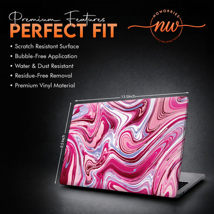 Retro Marble Swirl Artistic Laptop Skin