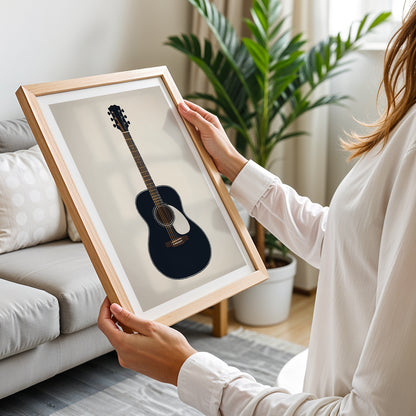 Minimalist Guitar Art Poster