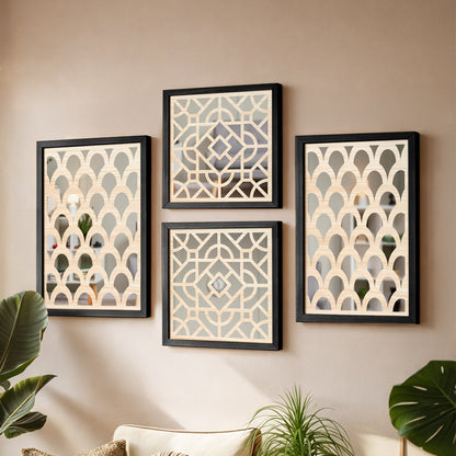 Scallop Arch Mirror Set Set of 4