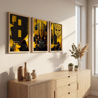 Transformers Bumblebee Wall Art Set of 3