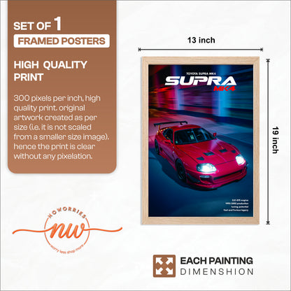 Supra MK4 Midnight Run Wall Frame