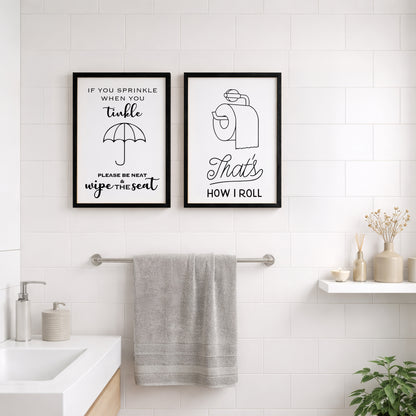 Flush It Good Bathroom Wall Decor Set of 2