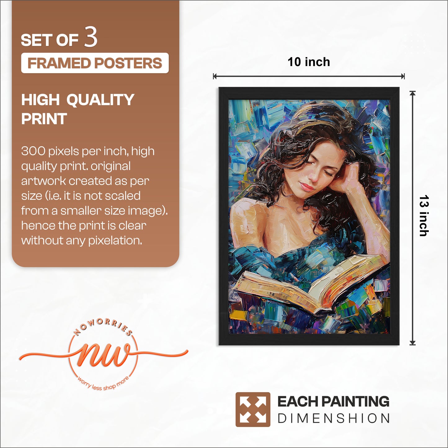 Vibrant Expressionist Wall Art Set of 3