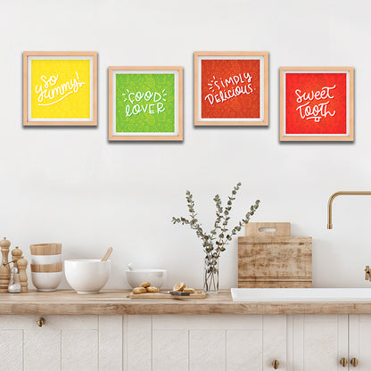 Colorful Kitchen Quote Wall Art Set
