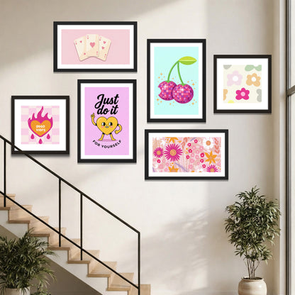 Cherry Pop Wall Set of 6