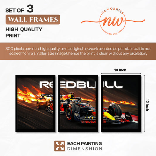 Red Bull Racing Wall Frame Set of 3
