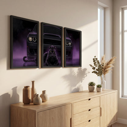 Midnight Beast Charger Wall Frame Set of 3