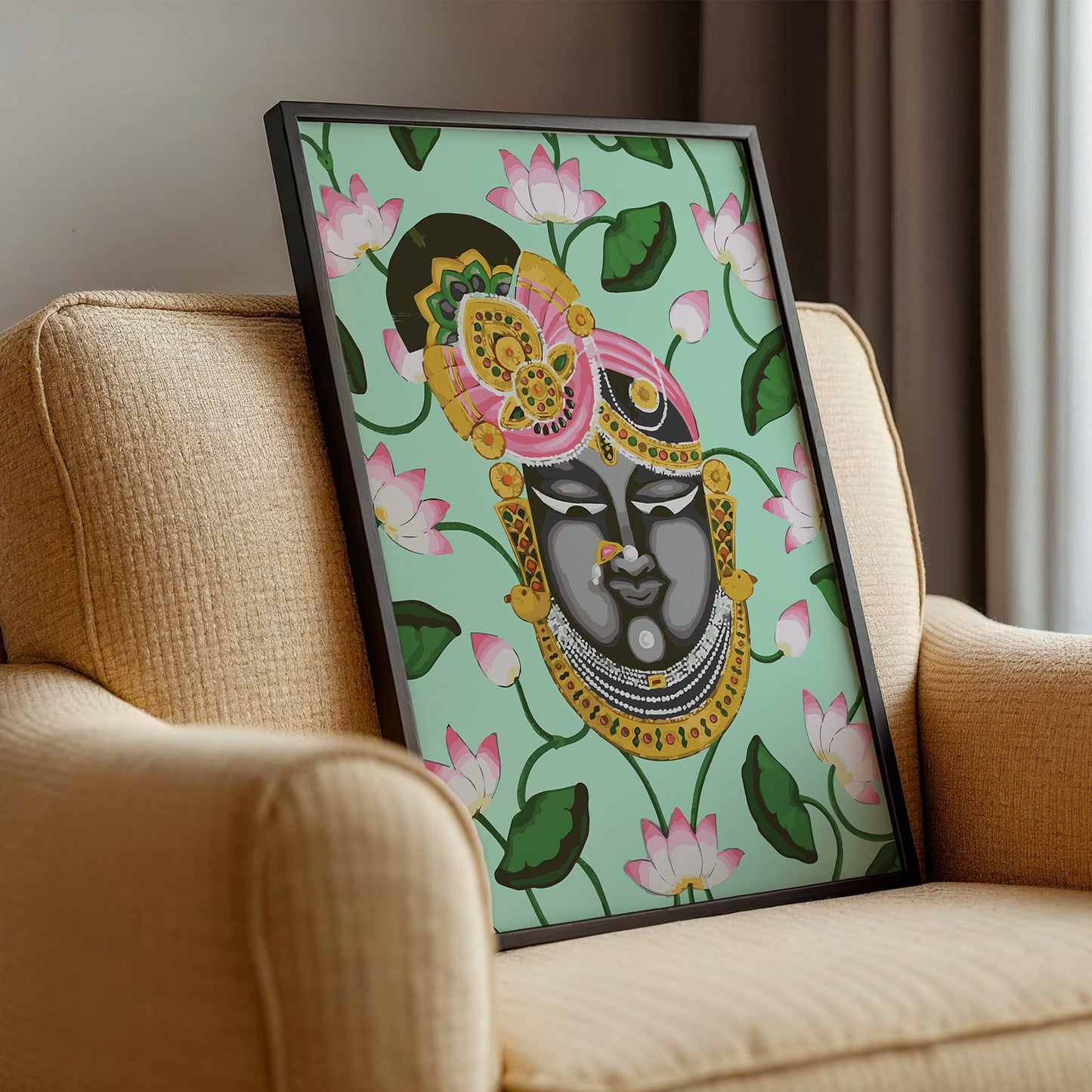 Krishna Lotus Art
