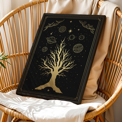Cosmic Tree of Life Celestial Wall Art