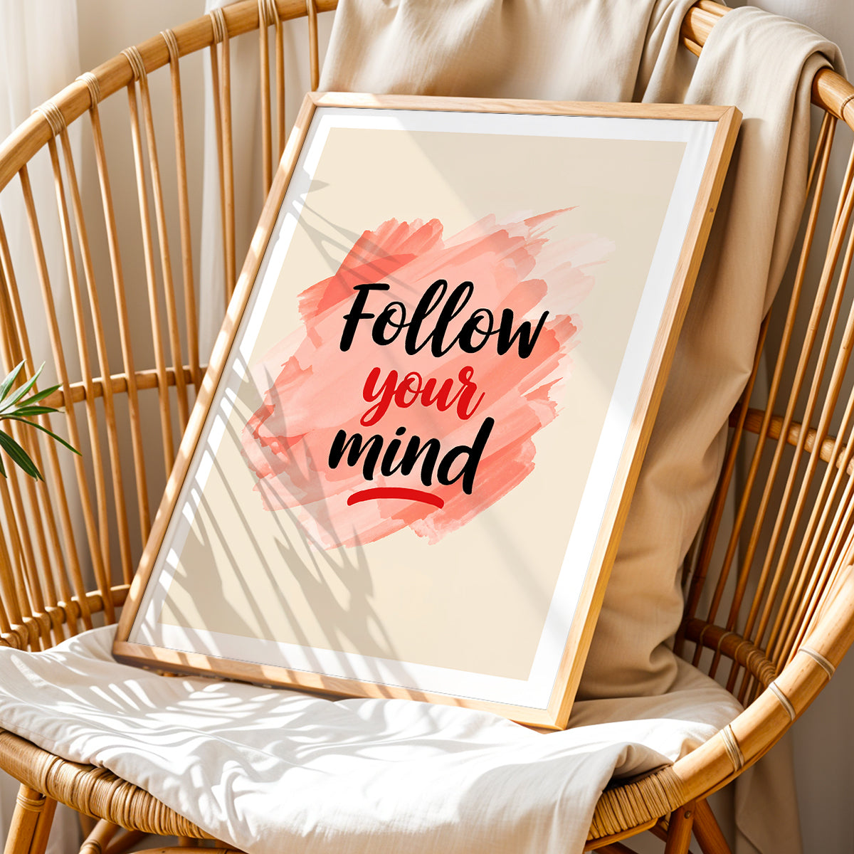 Follow Your Mind Motivational Quote Framed Wall Art