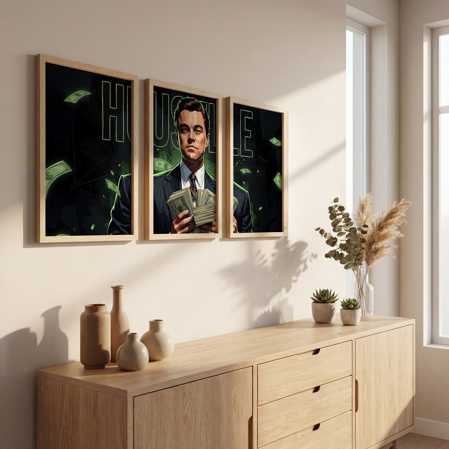 Hustle Mindset Wall Art Set of 3