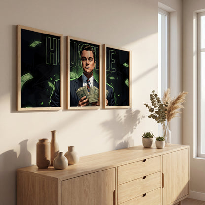Hustle Mindset Wall Art Set of 3