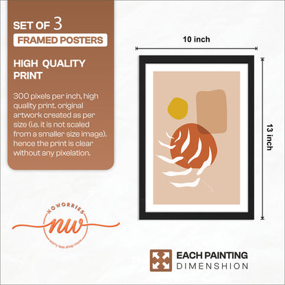 Contemporary Abstract Wall Art Set of 3