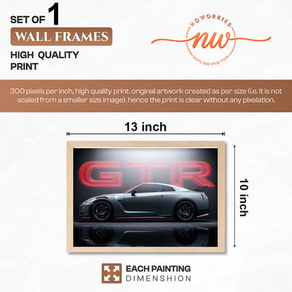 Nissan GT-R Neon Legacy Wall Frame