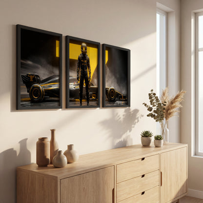 Track Warrior Wall Art Set of 3