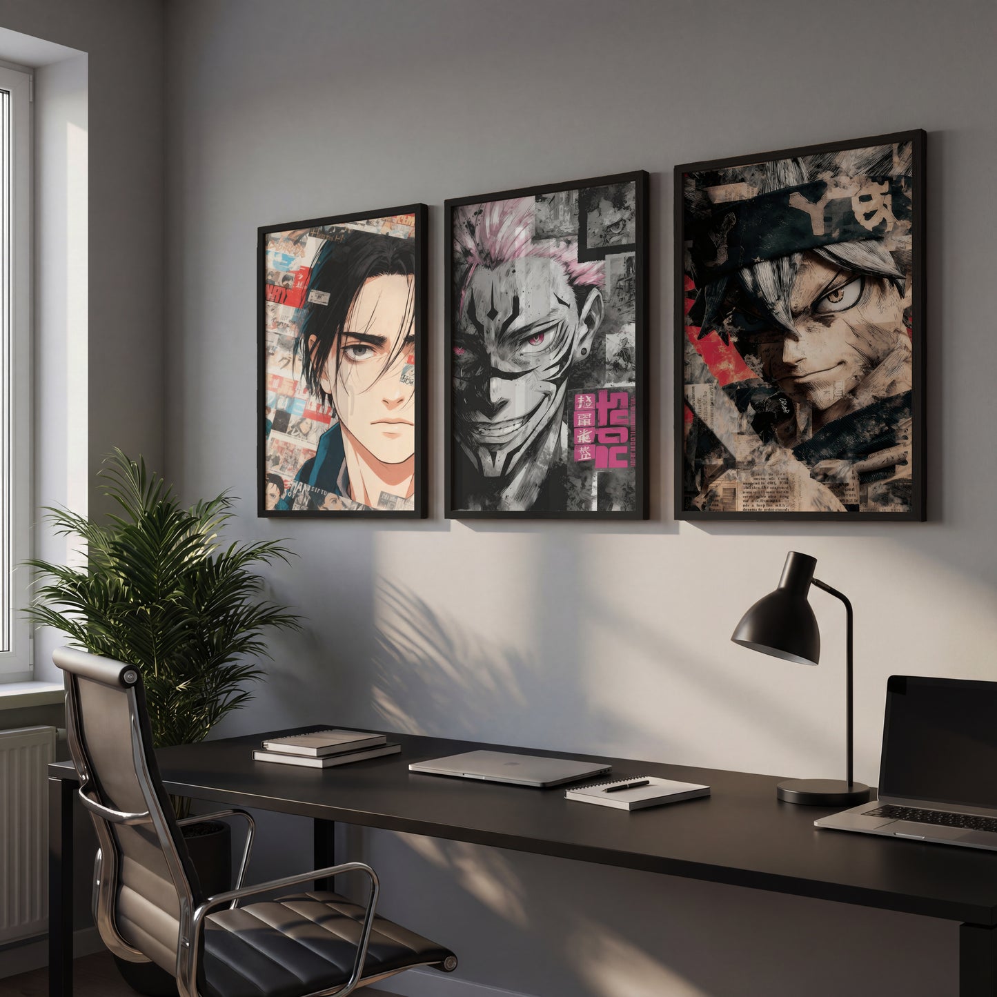 Anime Heroes Wall Art Set of 3