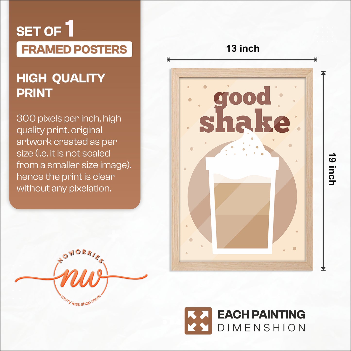 Creamy Shake Wall Frame