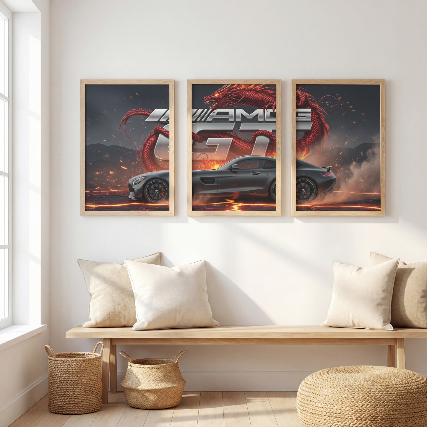 AMG GT Dragon Wall Frame Set of 3