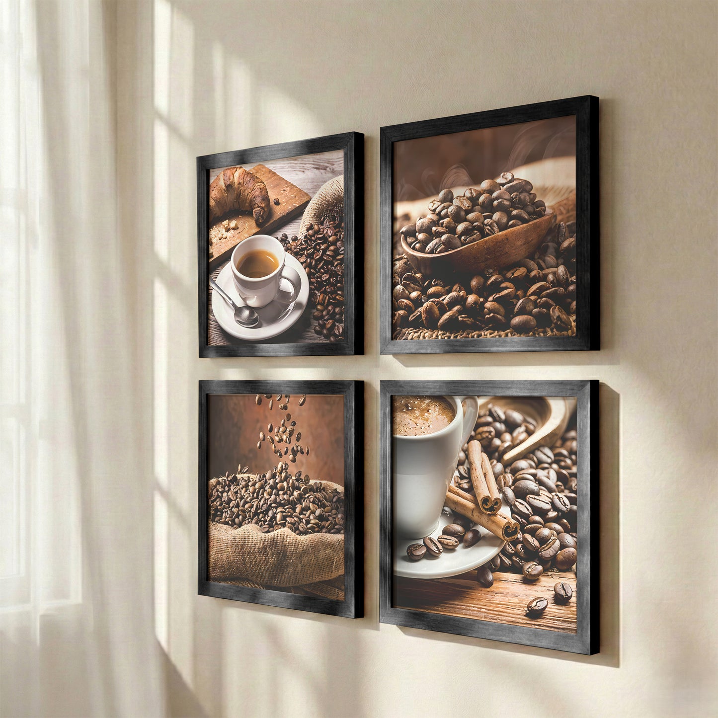 Rustic Coffee Wall Art Set of 4