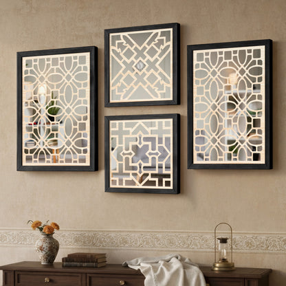 Ornate Mirror Art Set of 4