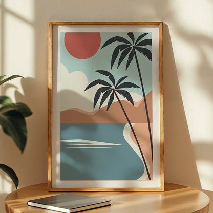 Minimalist Palm Tree Wall Art