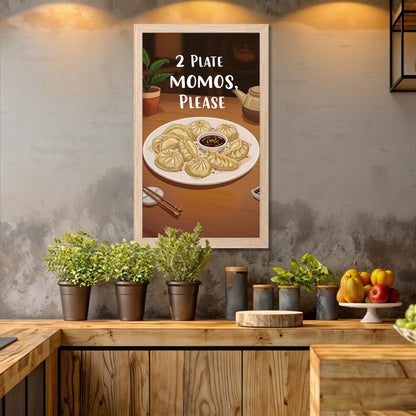 Momos Plate Illustration Art